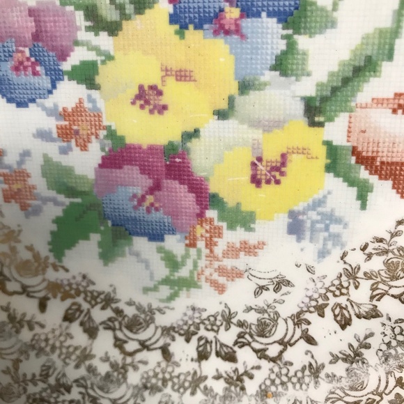 Vintage H&K Tunstall Olde English Sampler China Porcelain Square Luncheon 9” - Picture 6 of 7